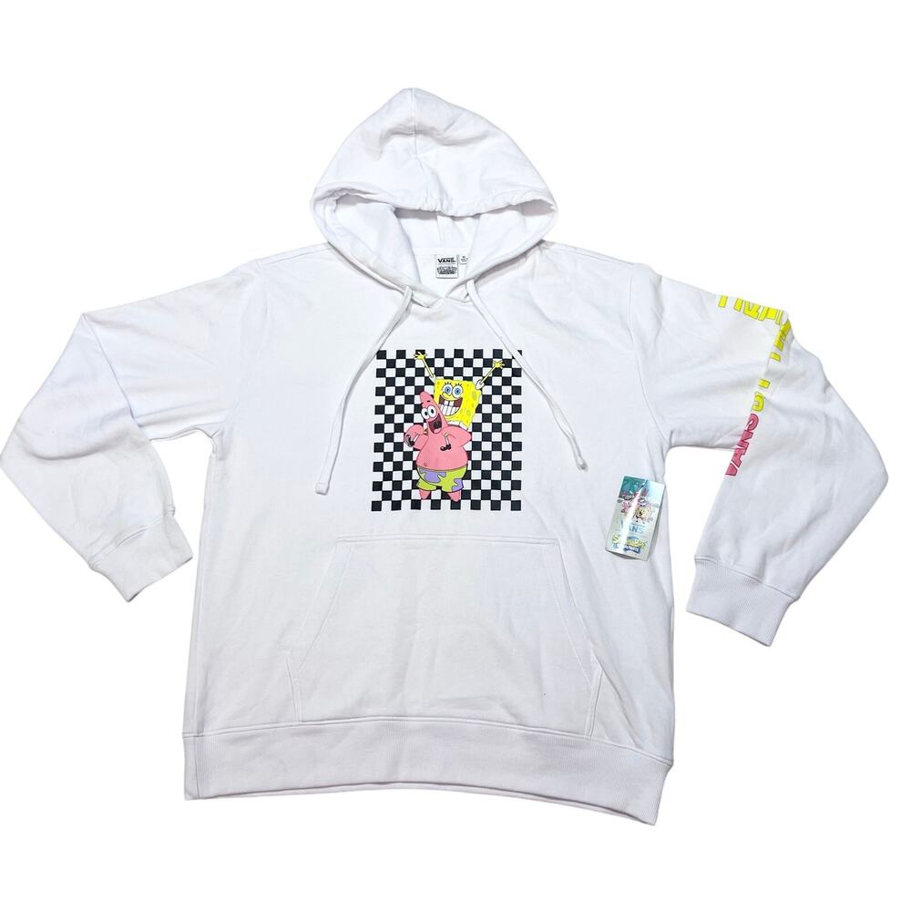 Vans X Spongebob Best Buddies Hoodie Sweater Women Large White New
